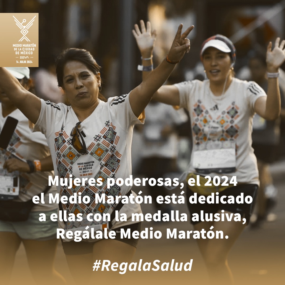 ¡El 2024 va a ser de todas nosotras! #RegalaSalud con el Medio Maratón de la Ciudad de México @bbva . ¡Inscríbete! 👉🏽 goo.su/57X4xcP