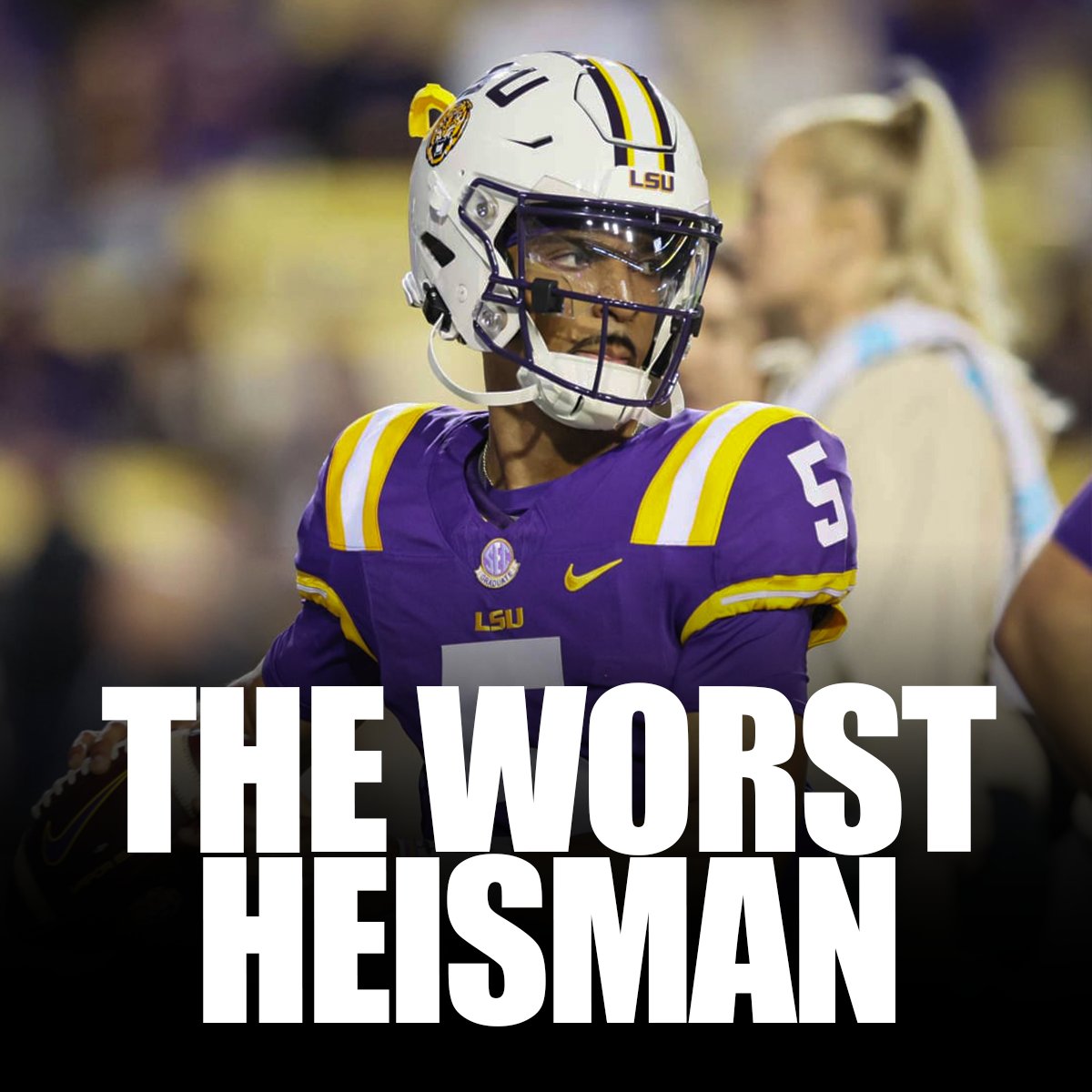 Is Jayden Daniels the LEAST Impressive Heisman Winner of All Time?

No hate intended, you have to be an ELITE player to even be in the conversation for the trophy... it's just that he's the least elite winner we've had yet.

As the leader of LSU, the Tigers were NEVER in the