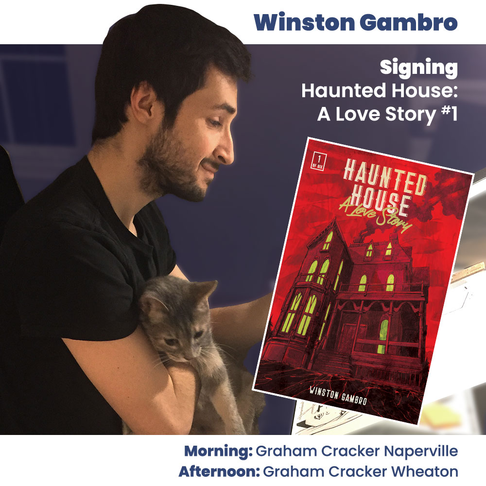 This Wednesday the 13th! I'll be signing HAUNTED HOUSE: A LOVE STORY at Graham Cracker Comics Naperville and Wheaton! #naperville #wheaton #comics #comicbooks