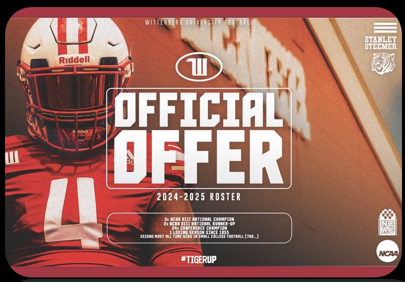 KevinBell52's tweet photo. After a amazing visit I’m Blessed and Excited to receive my third offer from Wittenberg University!🔴⚪️ https://t.co/XBG64MbVUU