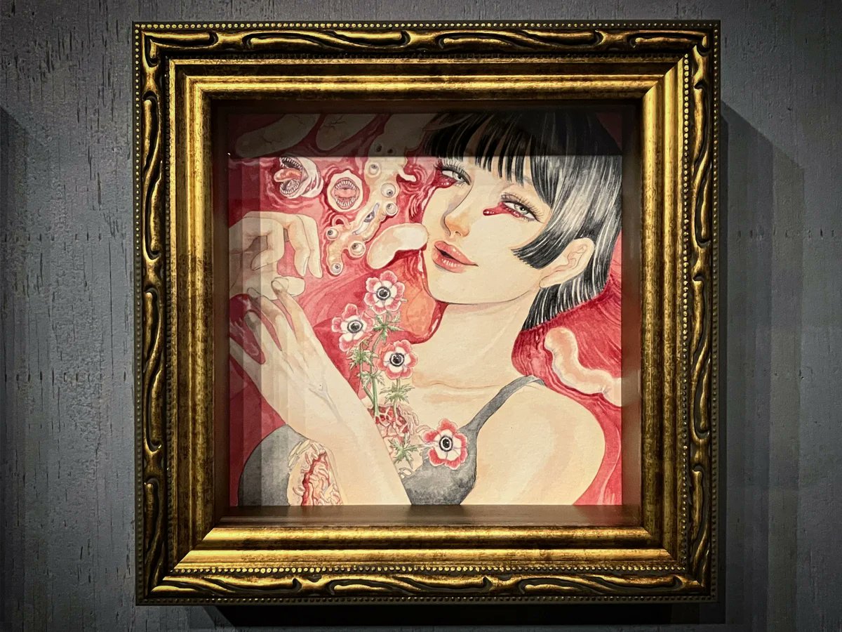AjisaiGallery's tweet photo. 【ECサイト作品紹介】
星レン『甘い泥濘』
¥18,000
素材:透明水彩/ウォーターフォード水彩紙
サイズ(mm):150×150/(額装)190×190
制作年:2023
https://t.co/8WlhsII4Dv
12月末までの掲載となります。
銀行振込ご希望の場合はDM等にてお問合せ下さい。
#gallery_hydrangea_EC #FromL #星レン https://t.co/y9EY8qwzQC