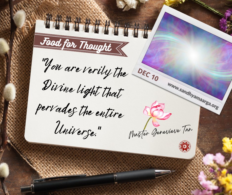 MasterGenevieve's tweet photo. "You are #verily the #Divine #light that #pervades the #entire #Universe." - #mastergenevieve
#spiritualist #wisdom #spiritualmovement #Guru #philosophy #spiritualawakening https://t.co/eUqUELfV8V