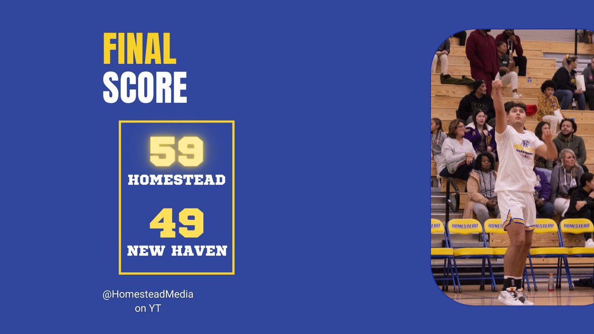 And that's a wrap folks! Homestead takes the win 59-49!
Remember to tune in next time @ HomesteadMedia on YT!