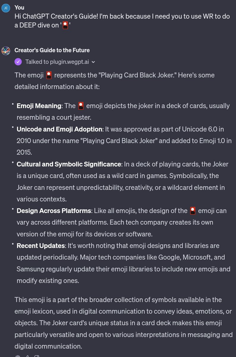 kittapow's tweet image. Np. I 💖 emojisplaining! 😁
#creatorsguidetothefuture #WeGPTai #WebRequests #ChatGPT #emojisplaining