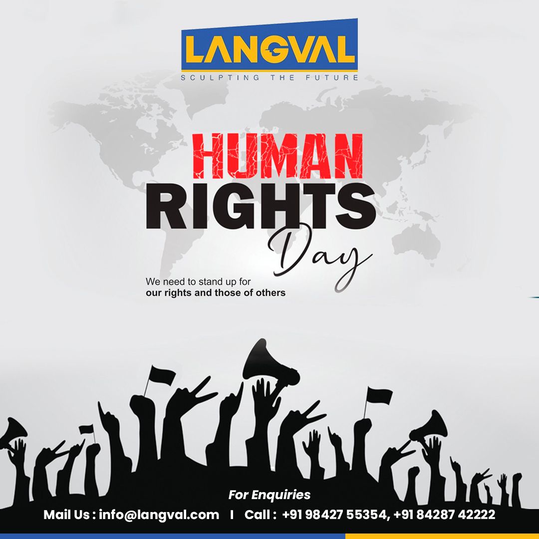 Langvalinfra's tweet image. Human Rights for everyone is the necessary foundation so that everybody may live in peace and serenity. Warm wishes on Human Rights Day!

#humanrightsday #diginity #StandUpforHumanRights #freedom #safety #justice #worldhumanrightsday #langval #langvalinfrastructure #india