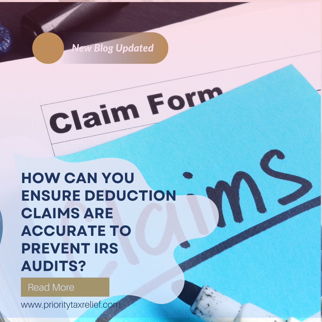 To prevent IRS audits and ensure your deduction claims are accurate, you need to follow a careful and informed approach. Here, we’ll discuss effective strategies to help you achieve this goal.  💼

Read more: prioritytaxrelief.com/how-can-you-en…

#TaxDeductionClaims #PriorityTax #IRSAudit