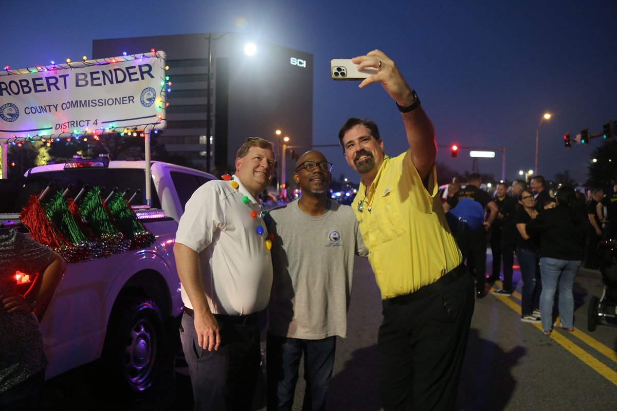 myescambia's tweet photo. 🎄 The Christmas season is in full swing in Escambia County! Commissioners Jeff Bergosh, Lumon May and Robert Bender participated in tonight's Cox Christmas Parade, helping fill downtown Pensacola with holiday cheer. Thank you to everyone who helped make tonight possible! https://t.co/QbfopuSoEj