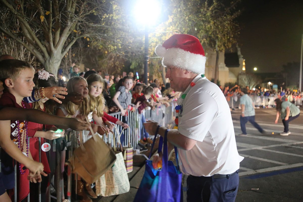 myescambia's tweet photo. 🎄 The Christmas season is in full swing in Escambia County! Commissioners Jeff Bergosh, Lumon May and Robert Bender participated in tonight's Cox Christmas Parade, helping fill downtown Pensacola with holiday cheer. Thank you to everyone who helped make tonight possible! https://t.co/QbfopuSoEj