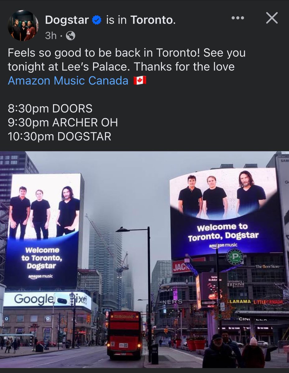 timmer21's tweet photo. Toronto @LeesPalaceTO with @dogstarband #kneaureeves #vinylcollection @OrtofonUSA https://t.co/Z0Dolp7K9h