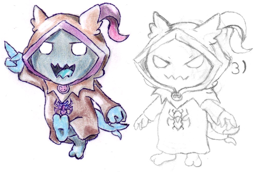 The community has decided! the twitter poll has closed...with one vote XD (got votes on discord tho) these lil guys are called Chatters, originating from the strange TEMtation Nation. There is even an alt. version named Lurkens Enjoy!

Yes these guys represent Followers/The Chat