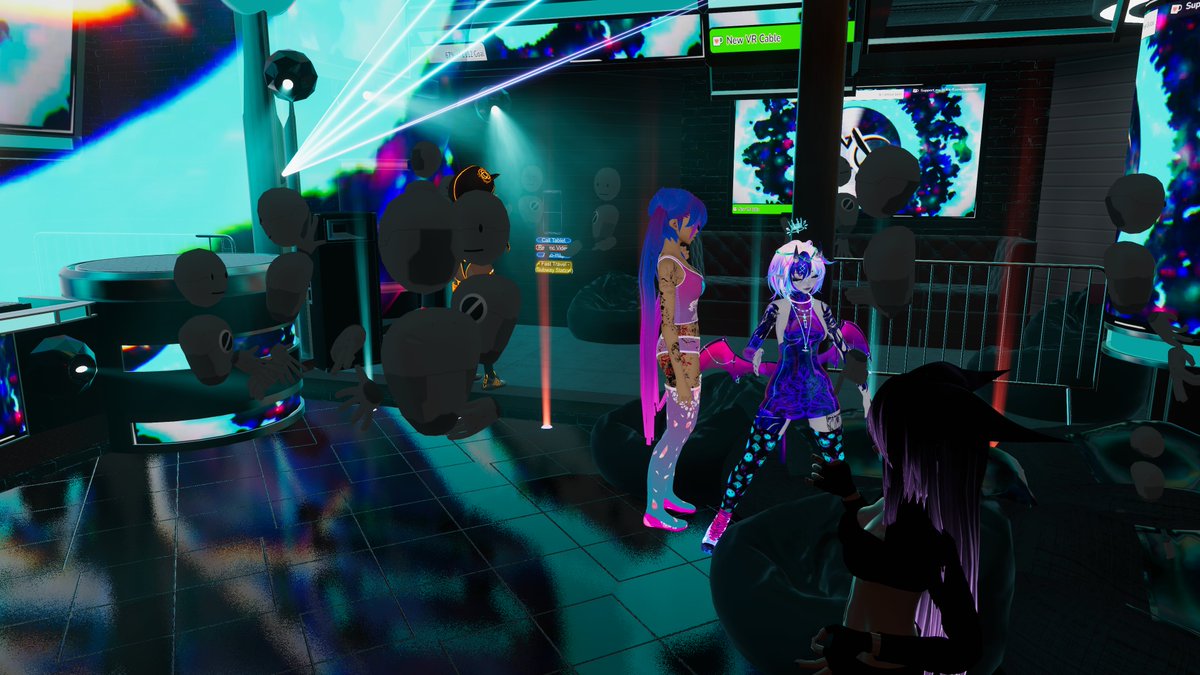 Cheers_STAR's tweet photo. What a f**king blast! Loved every min. last night in #VRChat. From @VirtualWyvern, @HypotheticalVRC, @MinistryPromoVR, @VRUnderground, &amp; so on xD. I hope you enjoyed your Friday night too btw Cheers~
#Chairs #VRCParty #FridayNightBB
💜🔥🍻⭐️🍻🔥💜 https://t.co/Hm7JeAyHHW
