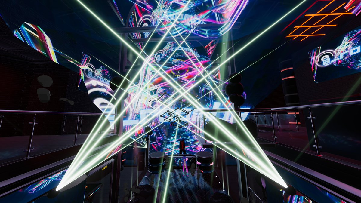 Cheers_STAR's tweet photo. What a f**king blast! Loved every min. last night in #VRChat. From @VirtualWyvern, @HypotheticalVRC, @MinistryPromoVR, @VRUnderground, &amp; so on xD. I hope you enjoyed your Friday night too btw Cheers~
#Chairs #VRCParty #FridayNightBB
💜🔥🍻⭐️🍻🔥💜 https://t.co/Hm7JeAyHHW