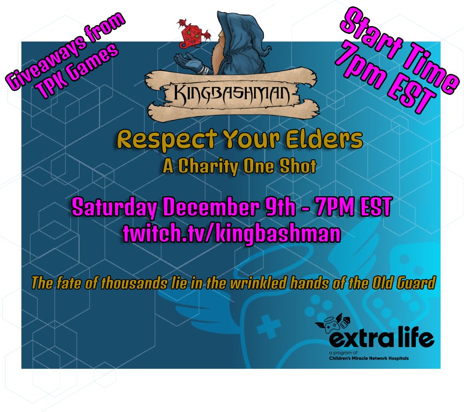 Kingbashman's tweet photo. In case you didn't know, the charity shenanigans starts before long for @ExtraLife4Kids 

#EXTRALIFE #charity #DnD https://t.co/bcUZhGYTPK