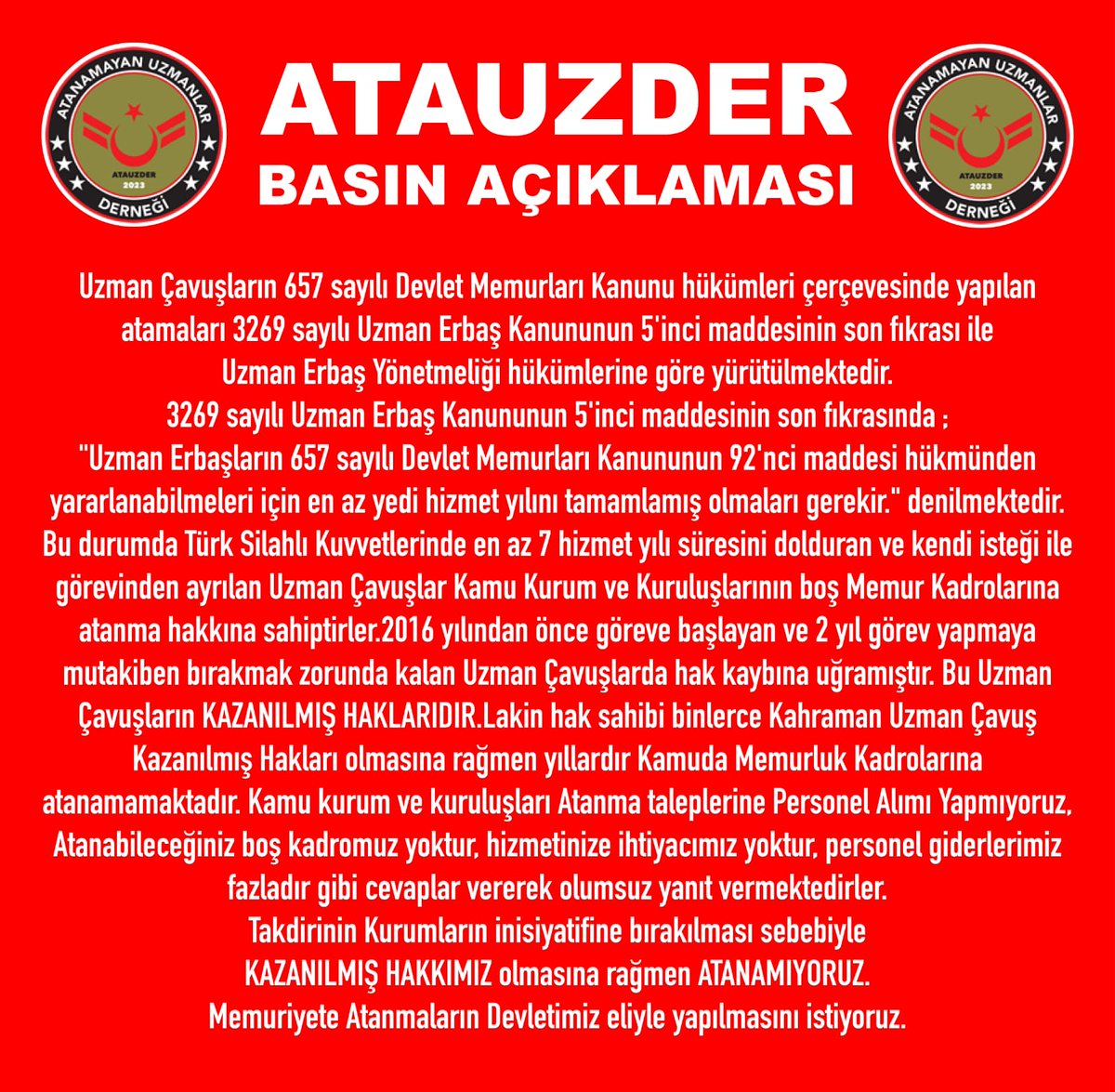 #EskiUzmanÇavuşlar
@ATAUZDER
@gundes_46
İNANDIK BAŞARACAĞIZ!
GÜÇLÜYÜZ BAŞARACAĞIZ!
ATAUZDER BAŞARACAK!

Son 1 gün / Iran / Amerika / Şaka / Muhammed / Acil / Cumhurbaşkanı Erdoğan / Devletimizden AfBekliyoruz
#BizimMemlekette