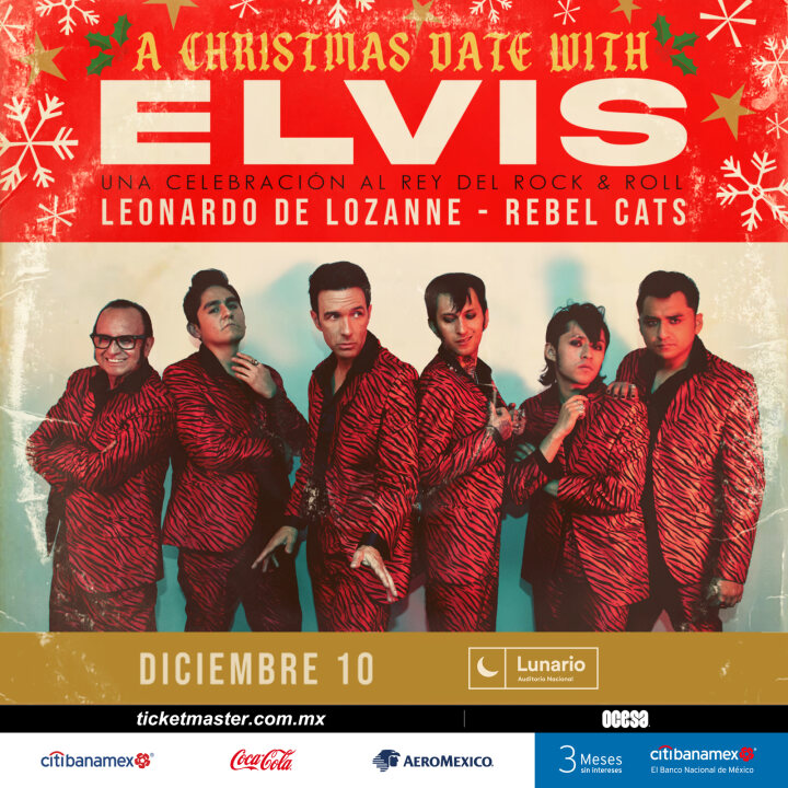 Mañana domingo les esperamos en @LunarioMx para dara un recorrido por los éxitos del Rey del Rock & Roll y los clásicos navideños de los años 50s junto a @leodelozanne 👑🎄 🎟️Boletos en taquilla y en: ticketmaster.com.mx/a-christmas-da… No se lo pueden perder ❤️🎅🏻🎶