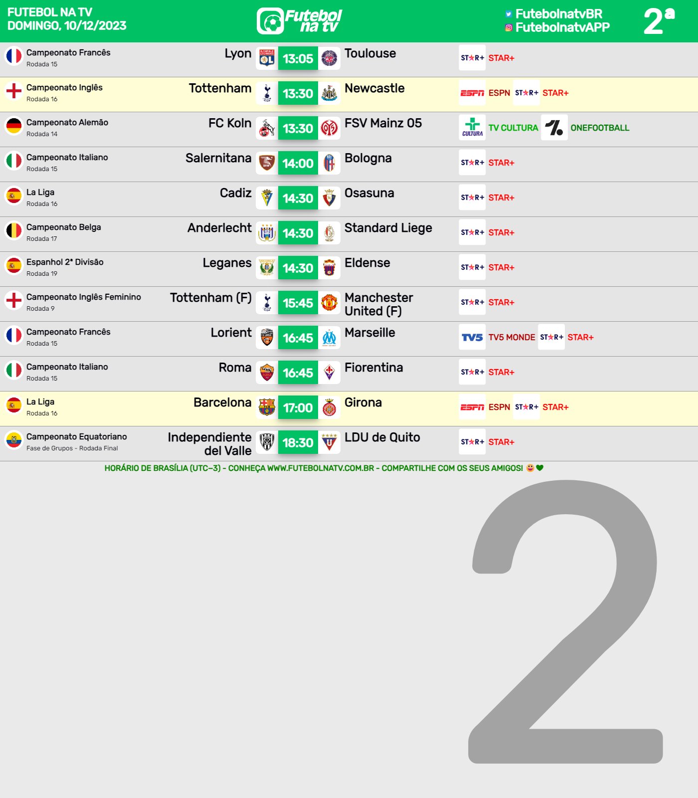 Jogos de hoje na TV, 15/12/2023