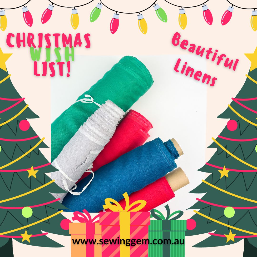 Is lush linen on your wish list for Christmas? Have a special project in mind?

Find our Linens here:
l8r.it/qs7W

#sewinggem #sewing #lovetosew #memade #imakemyclothes #isew #brisbanesews #australiasews #handmadewardrobe  #fabricstore #sewistsofinstagram #dressmaker