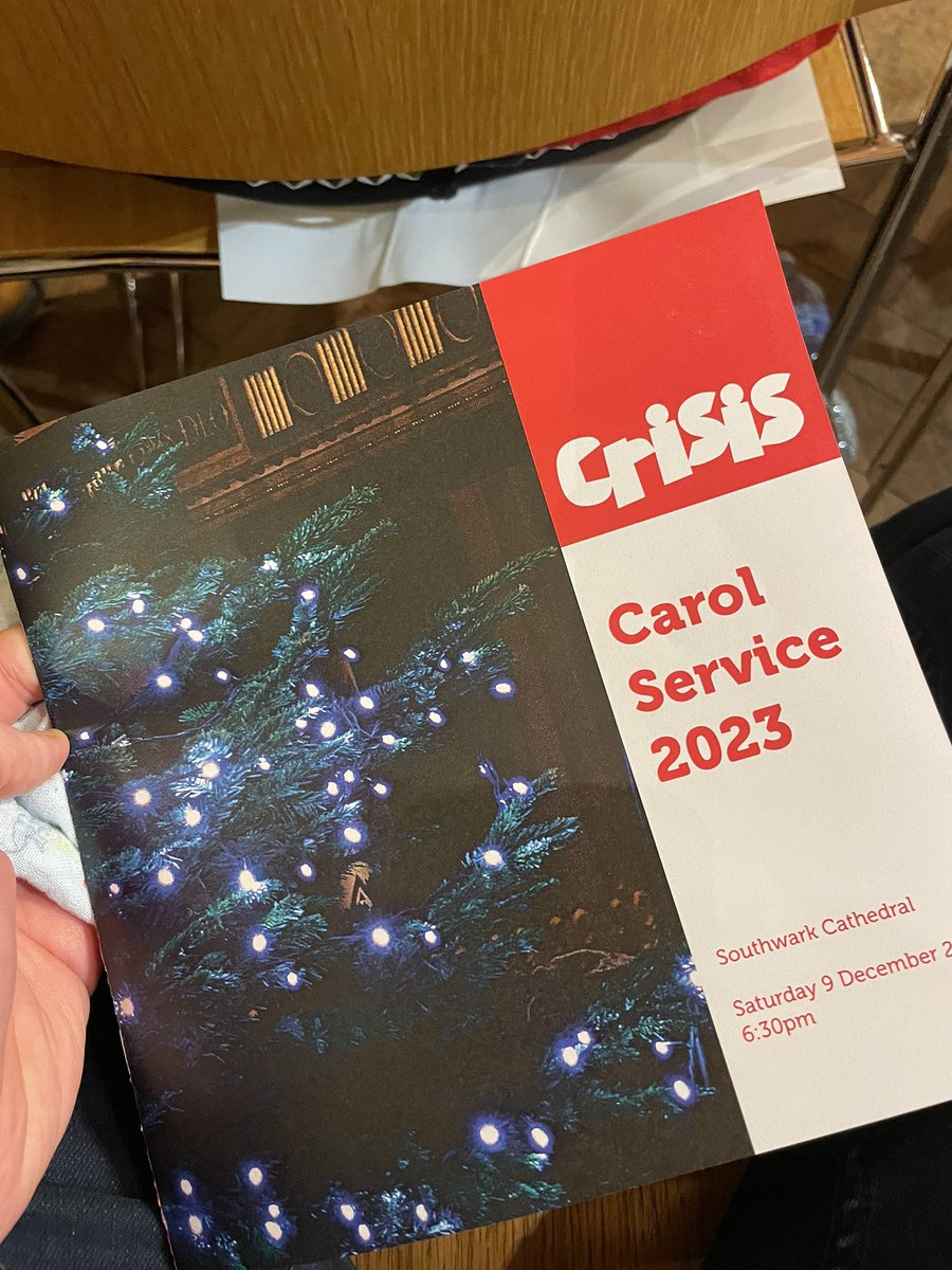 A real privilege to be invited to the @crisis_uk carol service tonight. A moving and sobering evening.