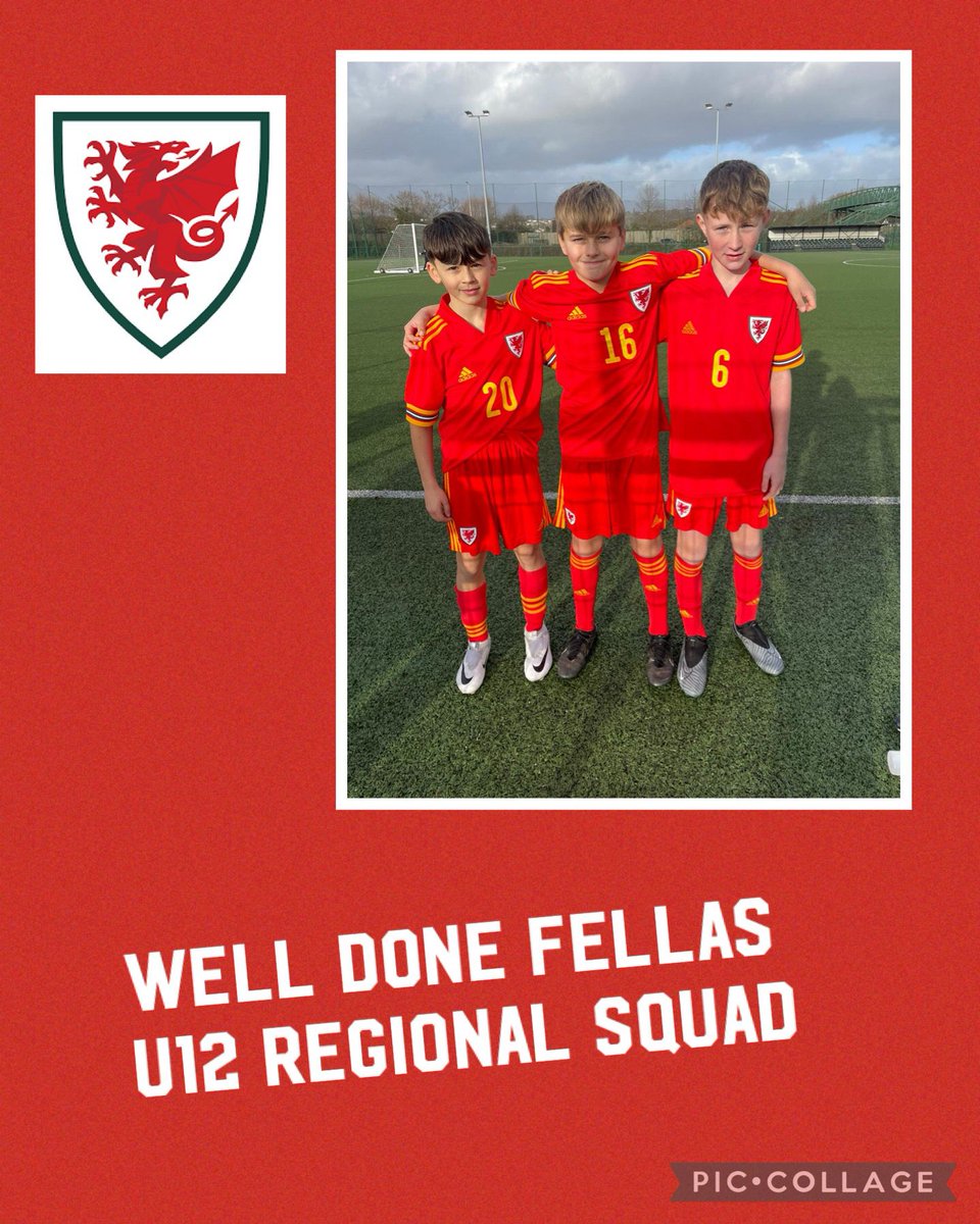 A brilliant achievement for these boys to represent the Welsh regional team . Well done lads keep working hard and big things to come ⚽