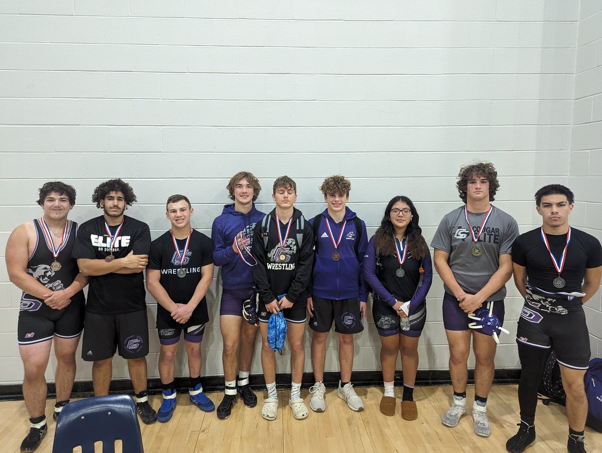 wrestling_cshs's tweet photo. Another huge day for your Cougar Wrestlers at Bryan high School. 

🥇 Davis Gardner 
🥇 Ari Kaufman
🥈 Pablo Aguero
🥈 Andrew Bolline
🥈 Jacoby Garcia
🥈 Rachell Cisneros
🥈 Zan Stevens 
🥉 Abdullah Elsayed
🥉 Ethan Novosad
🥉 Jakob Rost
🥉 Richard Petrov https://t.co/mVCFA3qAhW