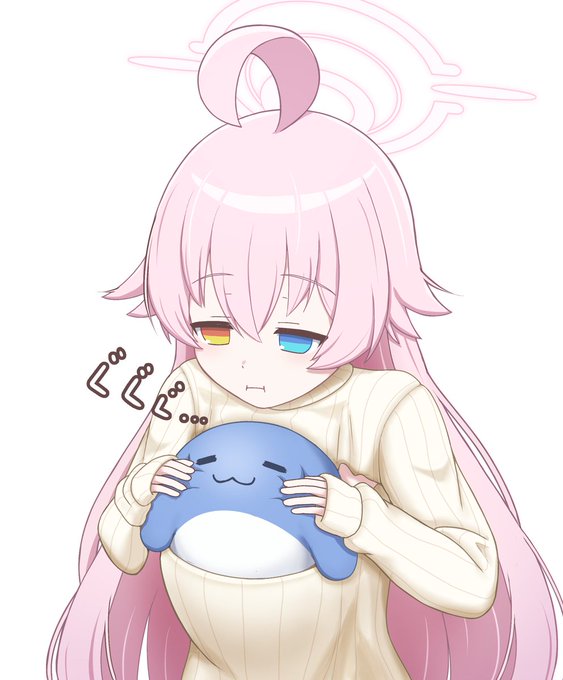 ホシノに胸あきニット着てもらったけど 何やら空間ができてしまったので…。  #ブルアカ