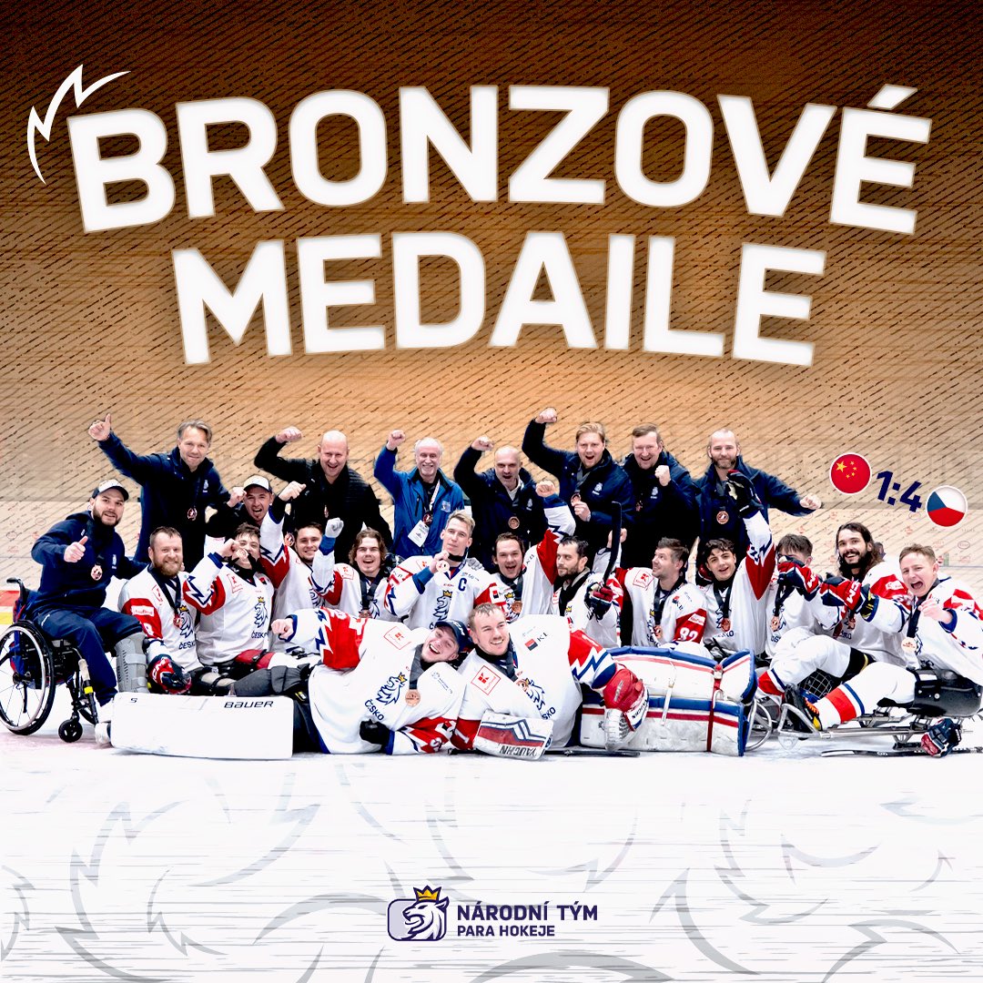 🥉Na Para Hockey Cupu bereme BRONZ!🥉 🤩 V posledním zápase na turnaji se nám podařilo oplatit Číně porážku ze základní části a obhájit tak třetí místo z loňského ročníku! 🇨🇿🦁 #parahockeycz