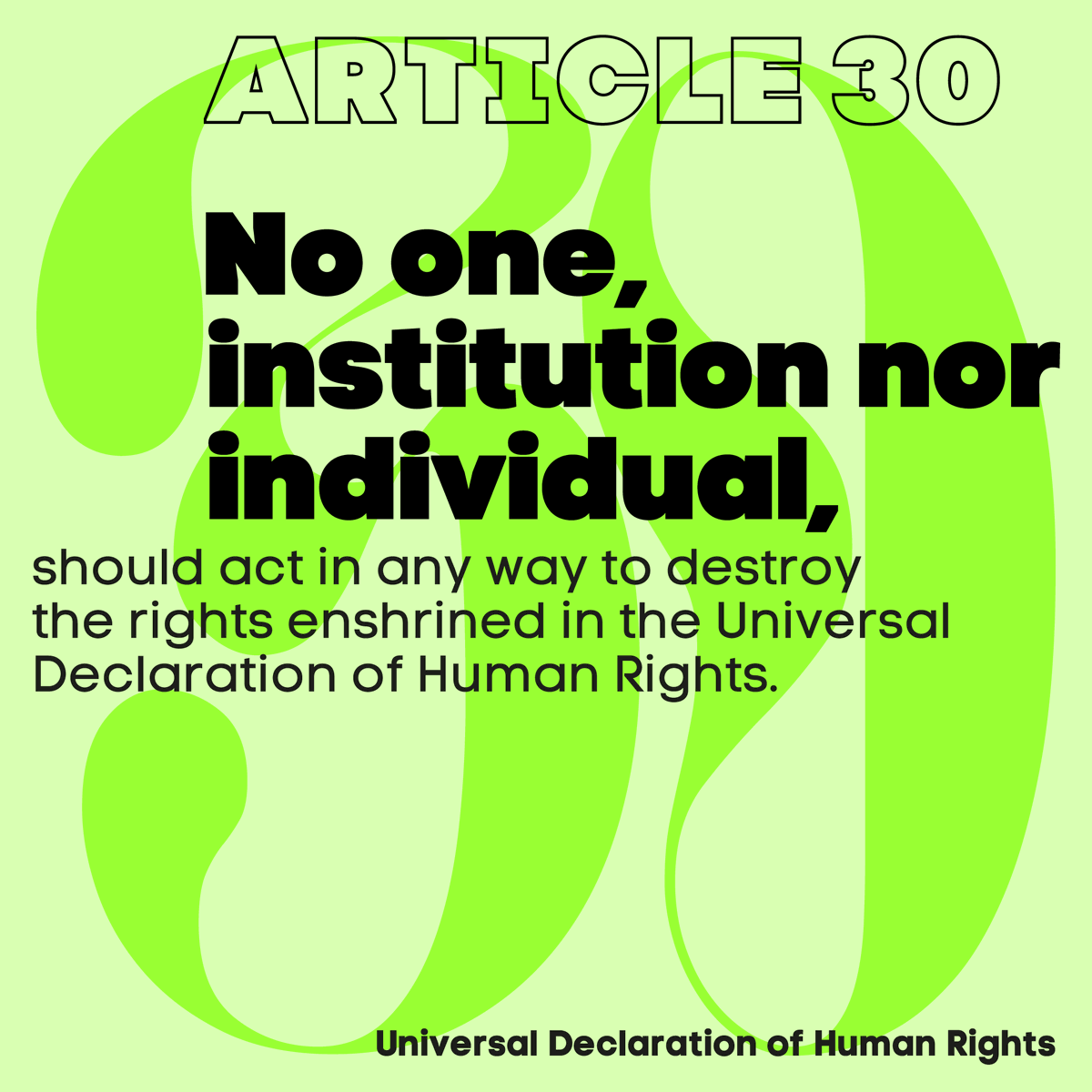 UN_HRC's tweet photo. Nothing in this Declaration may be interpreted as implying for any State, group or person any right to engage in any activity ...

Article 30 of the Universal Declaration of Human Rights

#HumanRights75 https://t.co/2gtPmVxM6o