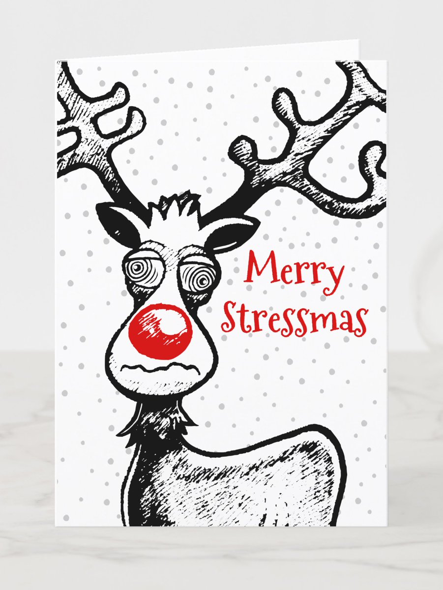 Merry Stressmas with Rudolph Christmas Card.
zazzle.com/z/6e7k9qin?rf=…
#ChristmasCardDay #Christmascards #zazzlemade #zazzle #RUDOLPH #reindeer #stressmonster #MerryChristmas2023 #merryxmas #cartoon #funamuseart #drawings #Illustrator #jul2023 #ChristmasSale