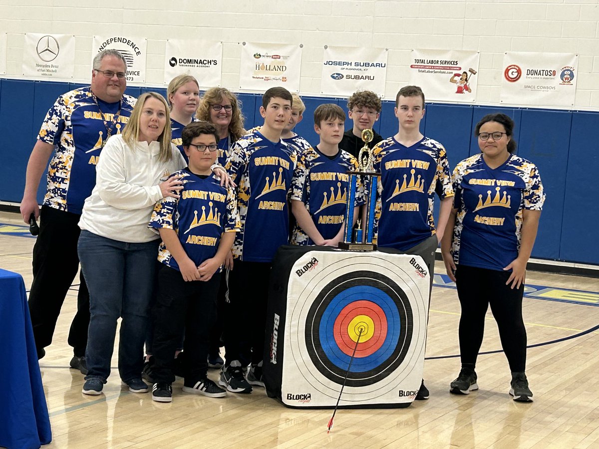 SummitViewAcad's tweet photo. Congratulations to our SVA 6-8 Archery team who won the the overall Championship in their tournament today! #BeUnCommon https://t.co/GjSi1GxA9u