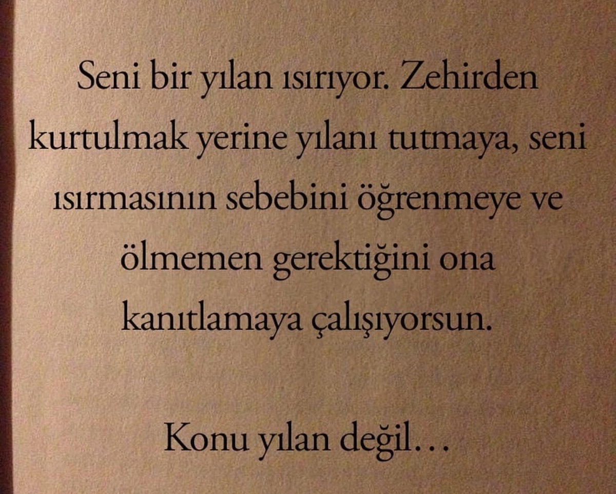 Konu Yılan değil ..
