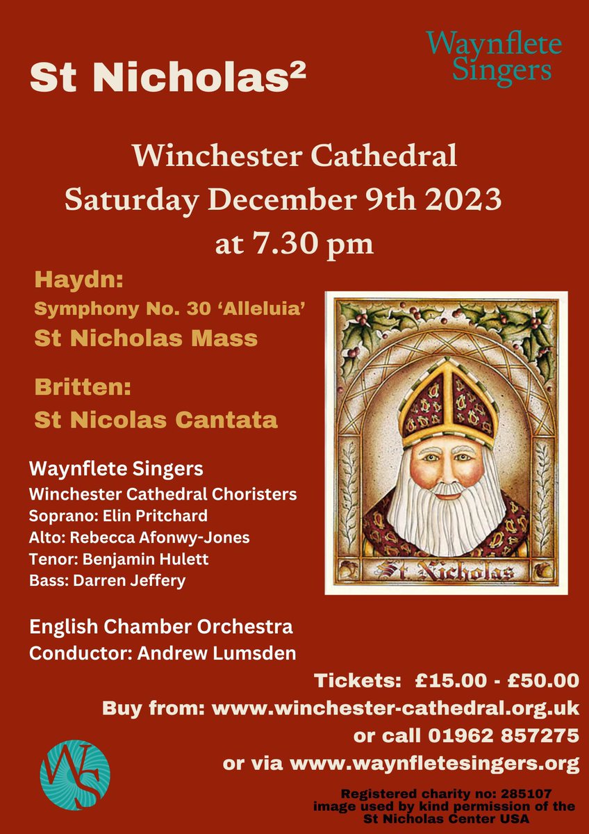 It’s concert day!!!  Tickets are still available so do come along.  It’s sounding wonderful.   Lovely to have the Cathedral Choristers with us. ❤️