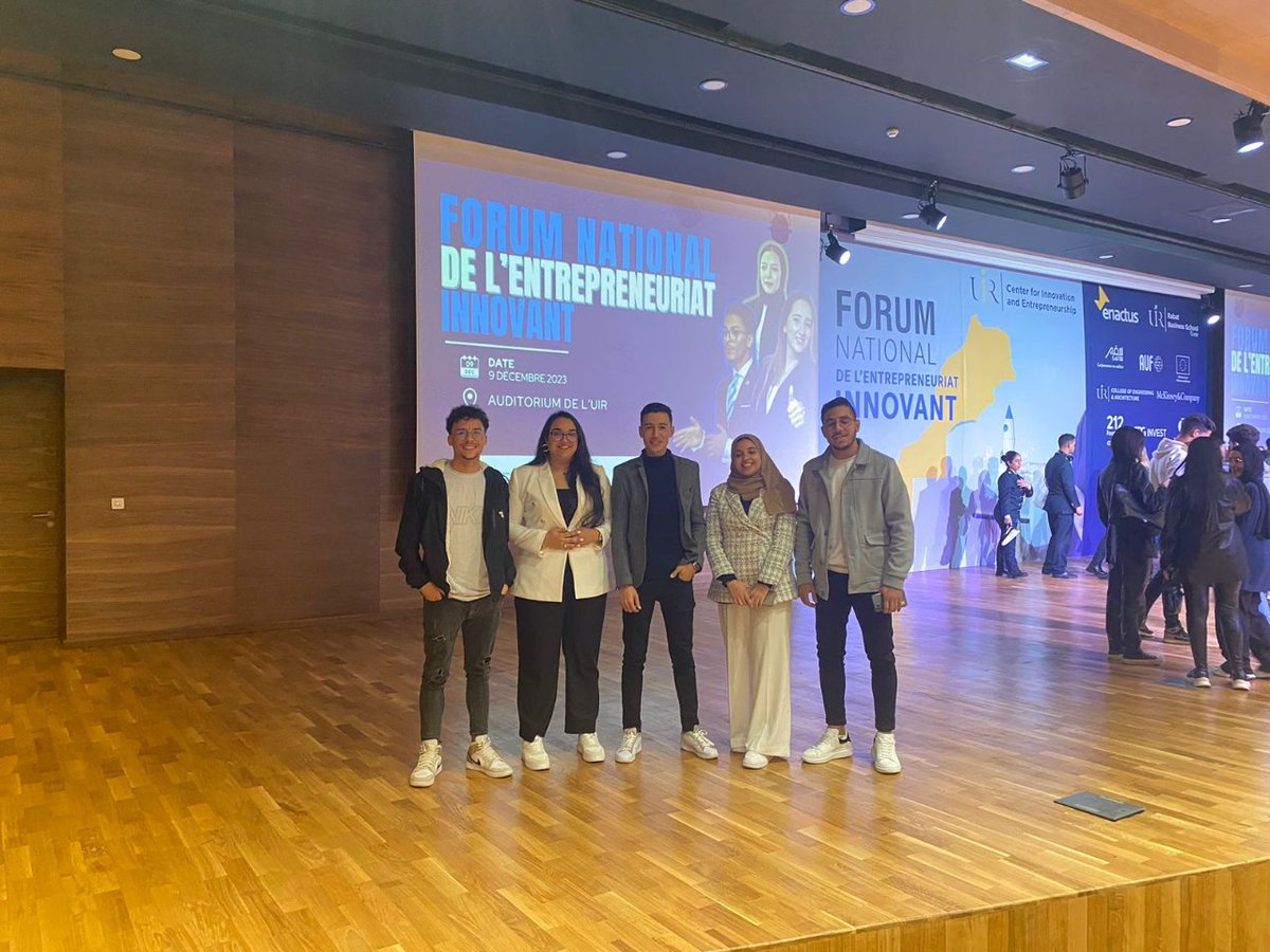 Durant Notre participation au Forum National de l’Entrepreneuriat Innovant en partenariat avec l’Université Internationale de Rabat ( UIR ) @UIRabat  lors de sa 1ère édition qui a été organisé le 09 Décembre et qui rassemblera 12 régions du Morocco.🔥💛

@enactusmorocco 
#enactus