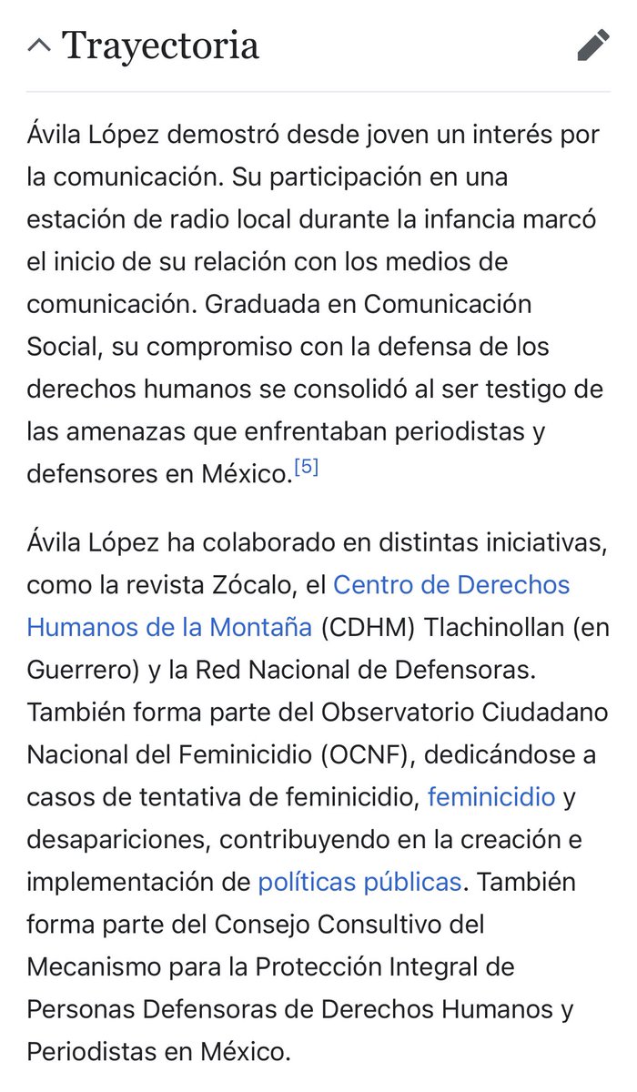 AtzirieAvila's tweet photo. ✨Gracias a @Wikipedia y a quienes hacen posible la visibilización de la labor de quienes defendemos los derechos humanos #SomosDefensoras #16DaysActivism https://t.co/Xg435gbTY6
