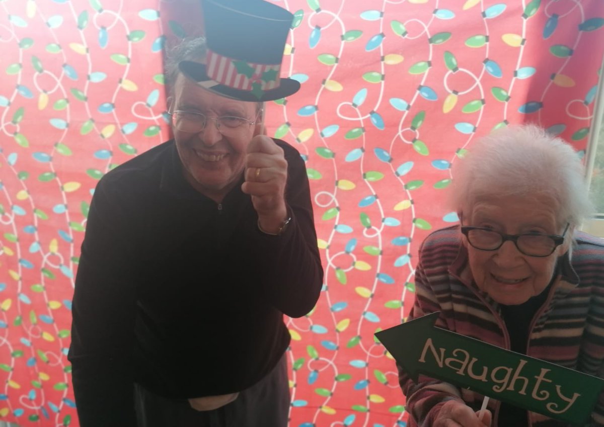 MoorePlaceEsher's tweet photo. Naughty or nice…..#Christmas #fun #SantaClaus 

Today our residents had some fun with some photo props 🥰 https://t.co/Uc7J8D1neb