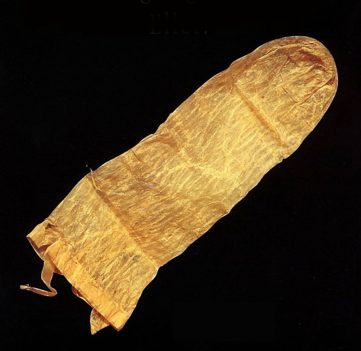 One of the world's oldest surviving condom from 1640. It is still completely intact and was part of an exhibit devoted to The Cultural History of Sex at the Tyrolean County Museum in Austria back in 2006. The exhibit also included a condom from 1813 that was made out of pig…