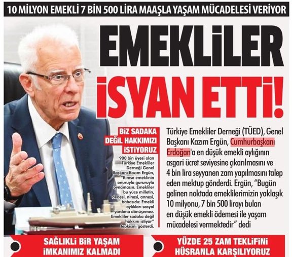 #EmekliMaaş33binOlmalıdır.