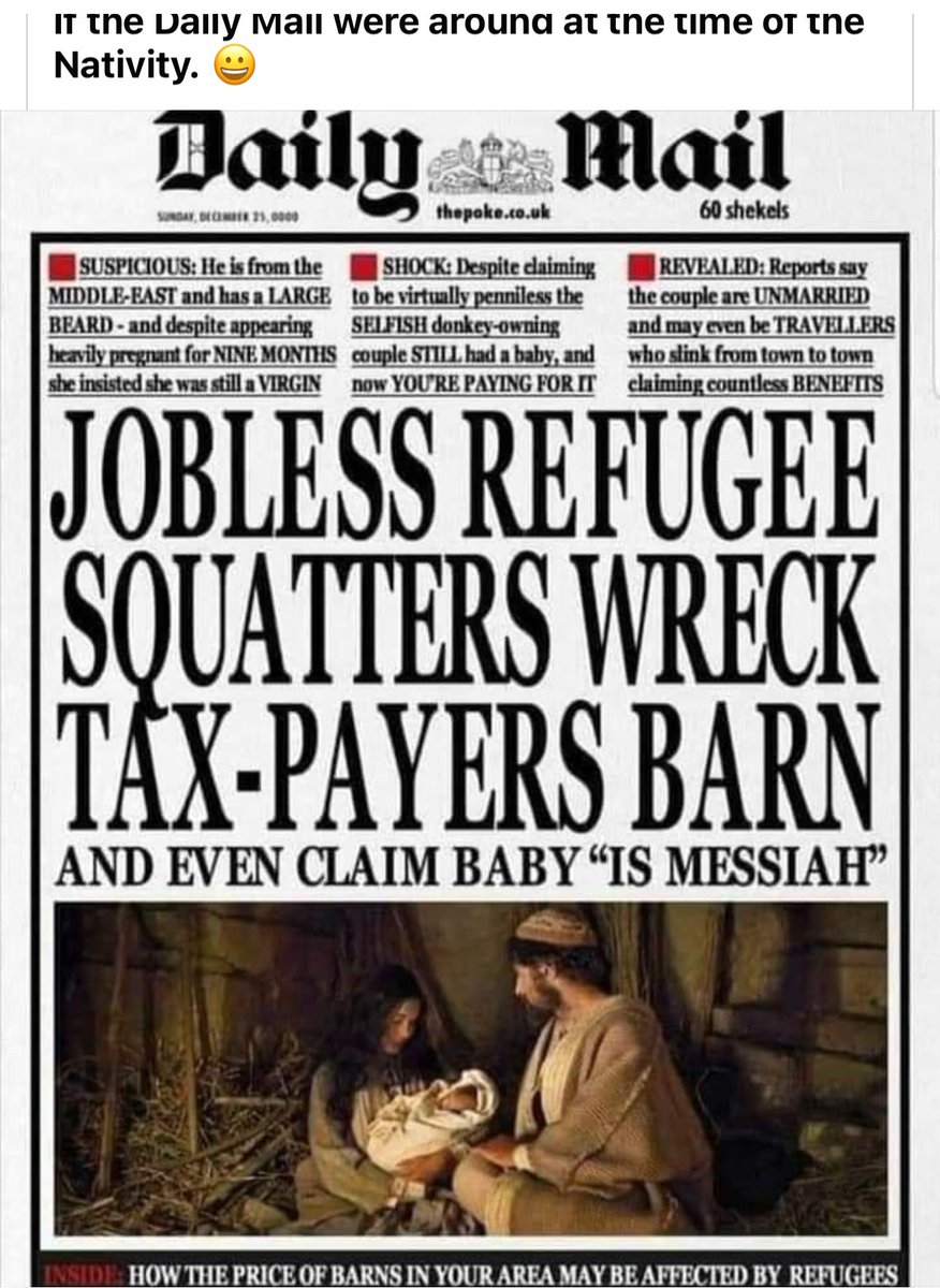 If the Daily Mail had been around 2,000 years ago (and if you believe the story in the first place!)