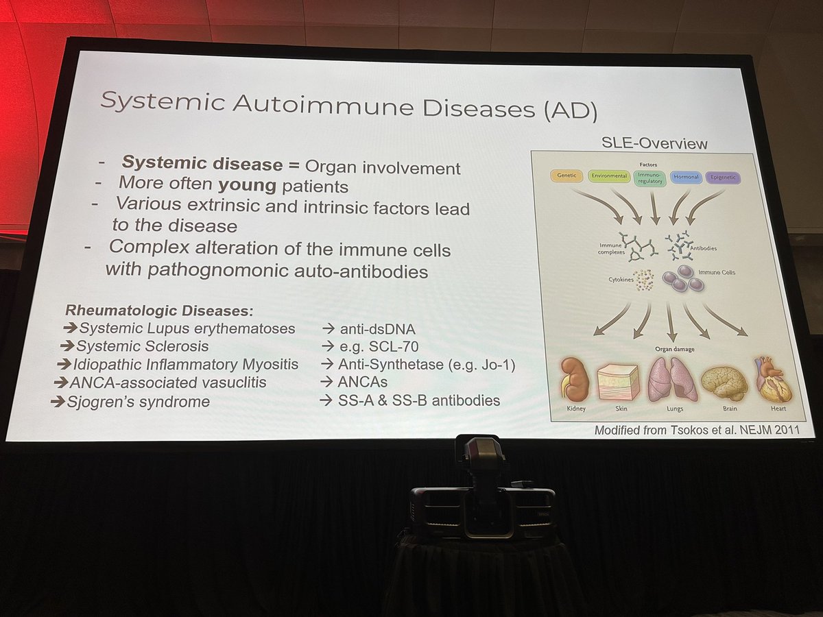 hemedoc's tweet photo. #ASH23 #celltx Mueller: CD19 CART for autoimmune dz. CD19 attractive (vs CD20 or BCMA) because of broader and deeper depletion of B cells producing autoantibodies. https://t.co/c73CEbIlFX