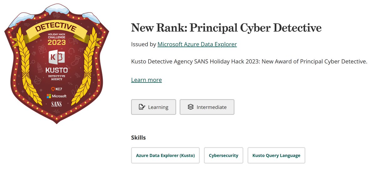 reprise_99's tweet photo. Have you been having Kusto Detective Agency withdrawal symptoms? Fear not, there is a special Christmas challenge ready for you, part of the SANS Holiday Hack, good luck!

https://t.co/Bu9EkCyC0a https://t.co/Er9JZSpdhk