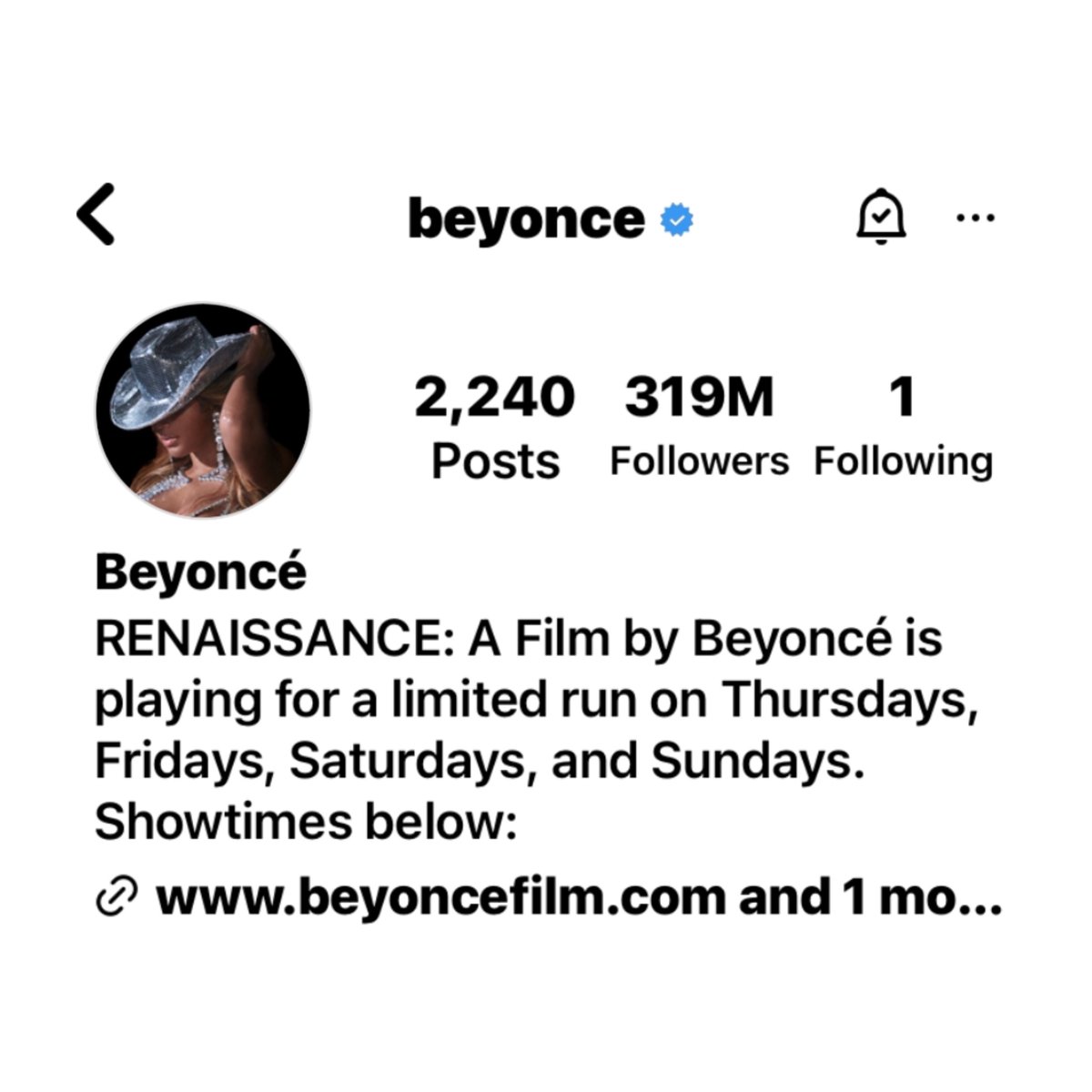 Beyoncé has updated her instagram bio😭❤️‍🔥