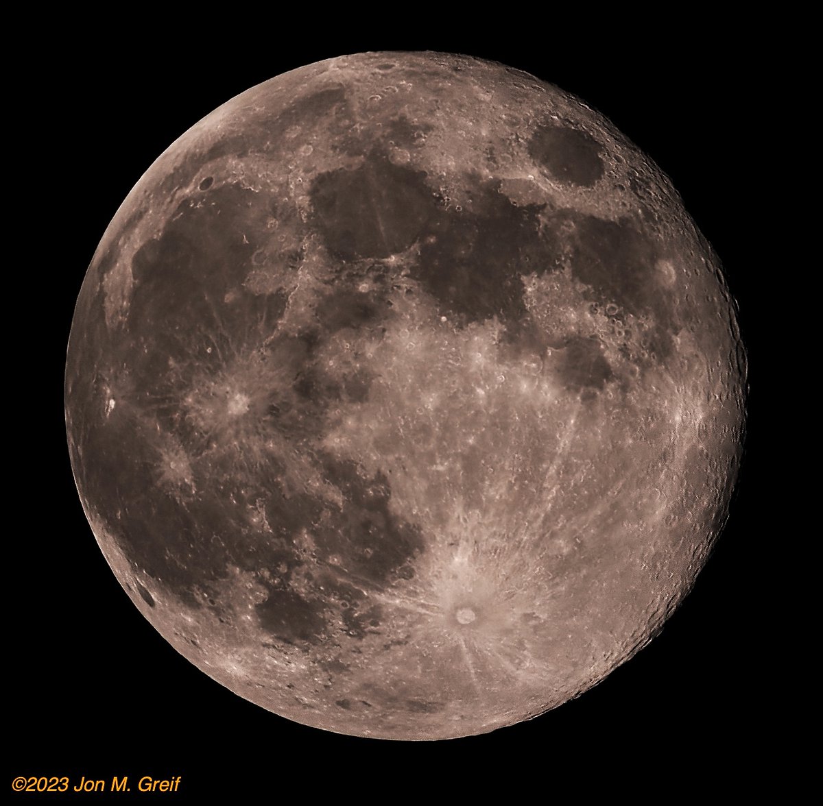 Last week's Beaver Full Moon, shot on November 27.  There was cloud cover all night in Alpine CA but for short periods, the clouds were thin enough to allow imaging.  This is integration of a stack of 21 "usable" exposures selected from over 1000 shots. #Astrophotography