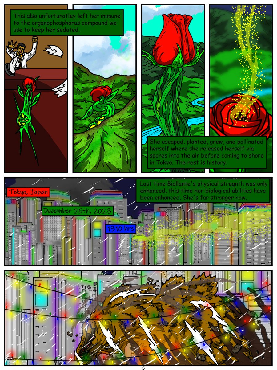 perezluisecrea1's tweet photo. I made a mistake on pg4 but corrected it, which is why I didn't post it yesterday when I actually completed it in addition to pg4 here are two additional pages!

"A Godzilla Winter Christmas Special"
Pgs4-6
#Godzilla #ComicArt https://t.co/rocRH0j5eC