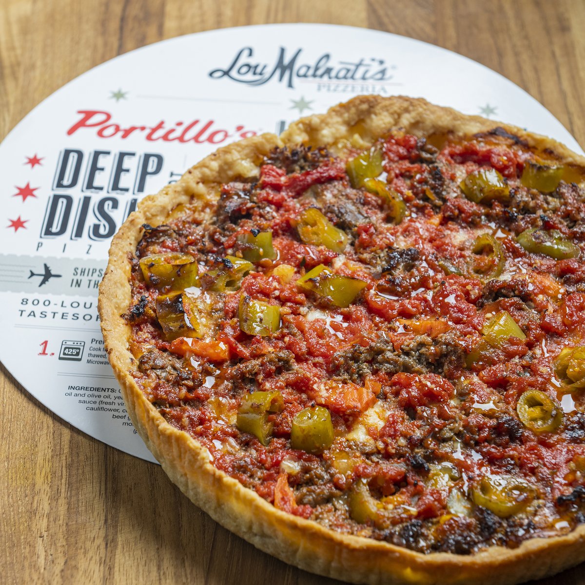 LouMalnatis's tweet photo. Psst.. we’re offering 15% off pizza packs from Tastes of Chicago (yes, that includes the Portillo’s Italian Beef Deep Dish!). #ItalianBeefDeepDish #LouMalnatisxPortillos

Link in bio to shop. https://t.co/kppqZ4Wtkd