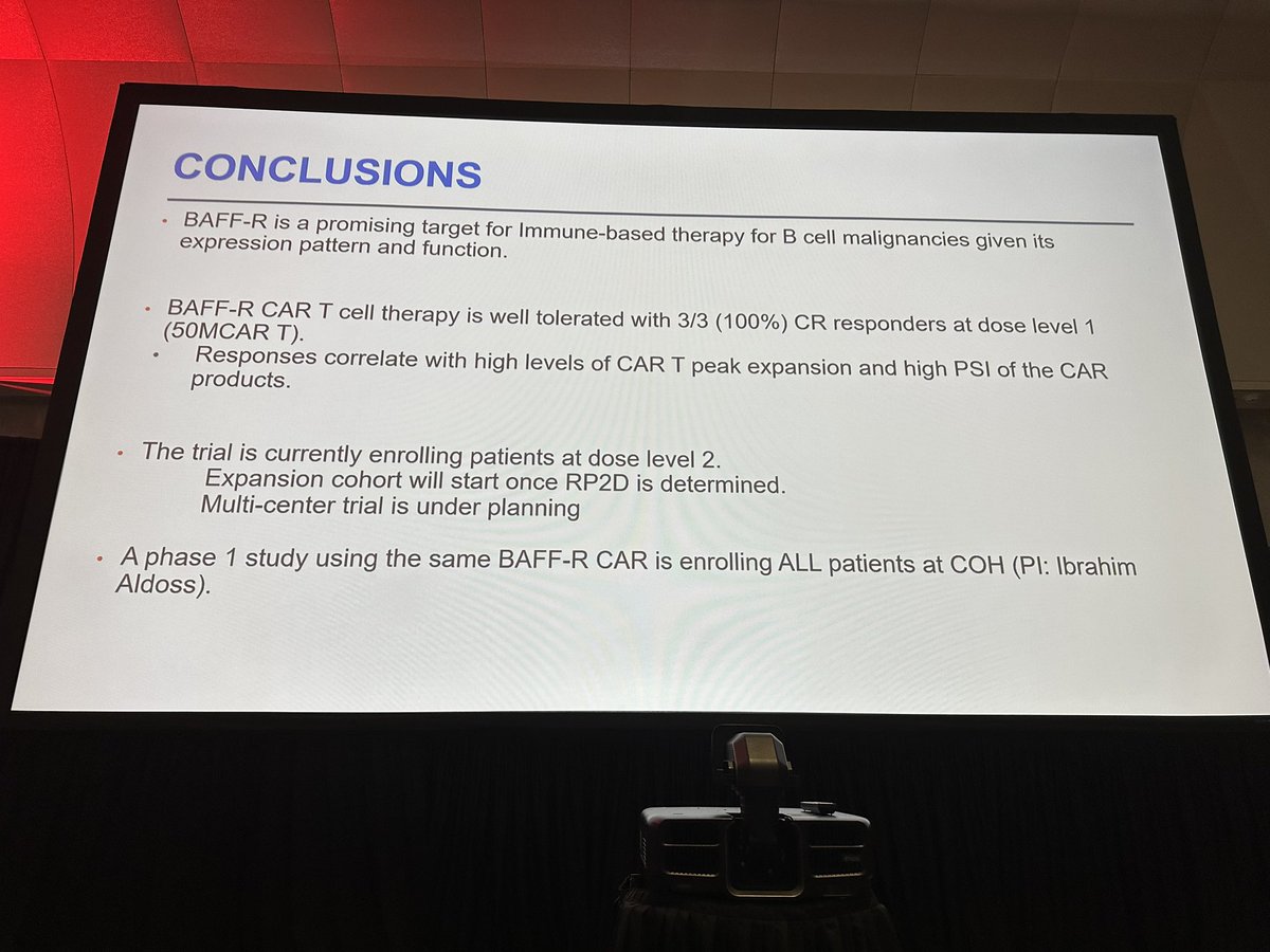 hemedoc's tweet photo. #ASH23 #lymsm #celltx Budde: BAFFR CART are polyfunctional (CD4 and CD8 with mix of effector, stimulator, etc , cell types). Nice evaluation of just 3 patients, but hard to know how broadly successful this could be as yet… https://t.co/VtBrkeeaVB