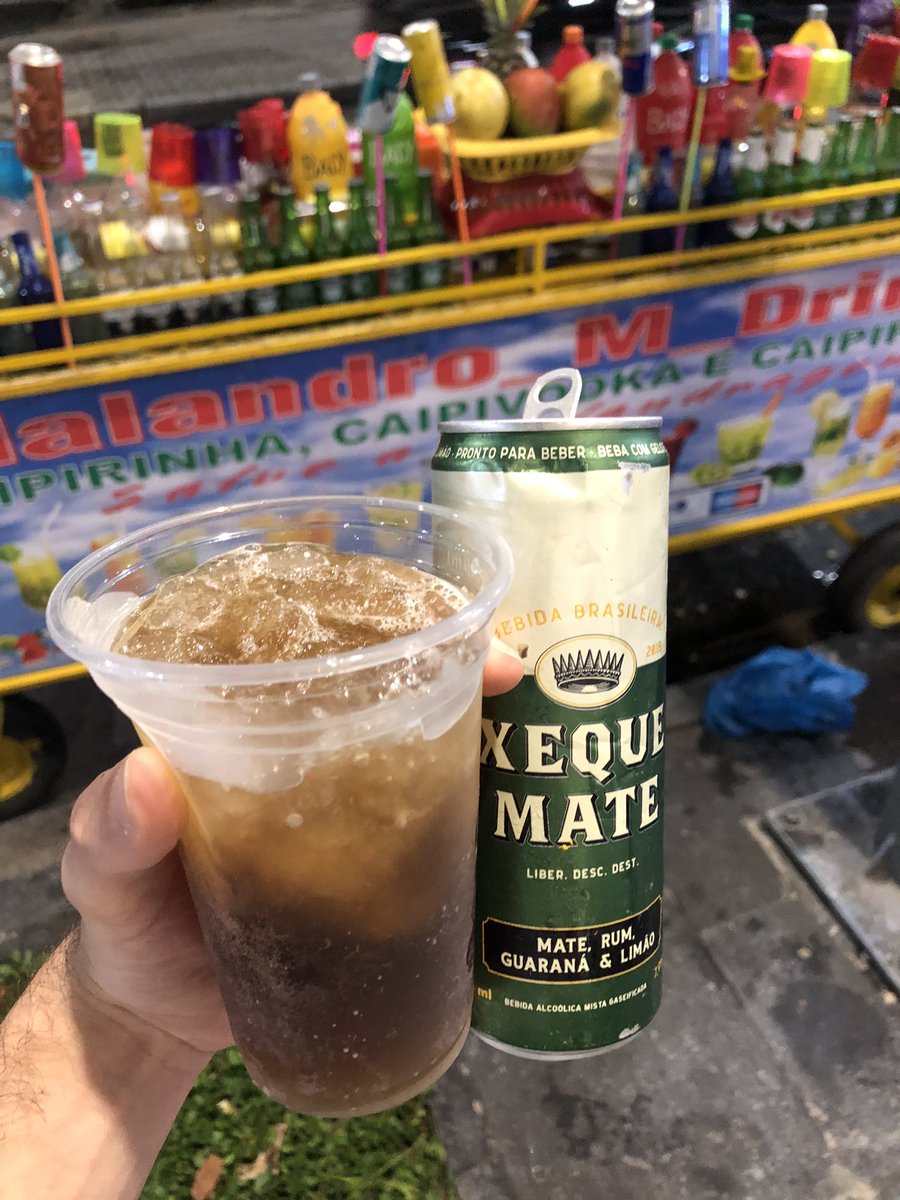 Bebida Mista Xeque Mate Sabor Mate, Rum, Guaraná e Limão Lata