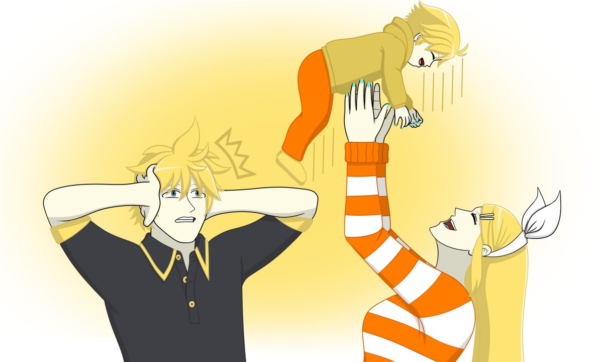 RIDJ87723984's tweet photo. #鏡音レン 
#鏡音リン 
#レンリン / #lenrin
"LenRin - Renji"
One thing about Renji is that their son loves “Uppies”. Picking him up just like Len does is enough to make him smile and giggle with joy. Throw him into the air like Rin does, while dangerous, will make him laugh! https://t.co/GSkFEnywQU
