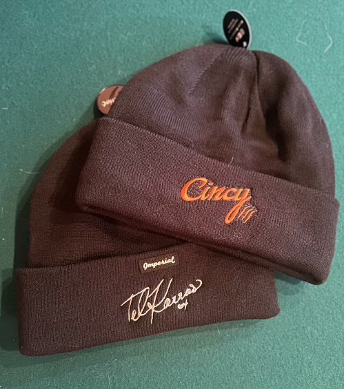 CincyHat's tweet image. AUTOGRAPH COLLECTION GIVEAWAY
Win a pair of special edition @_teddy_k autograph embroidered @CincyHat beanies!

To enter
- Tag a friend in comments - you’ll both win a pair!
- RT this post

We’ll randomly choose a winner on Monday. WHO DEY! 

#WPMOYChallenge Karras