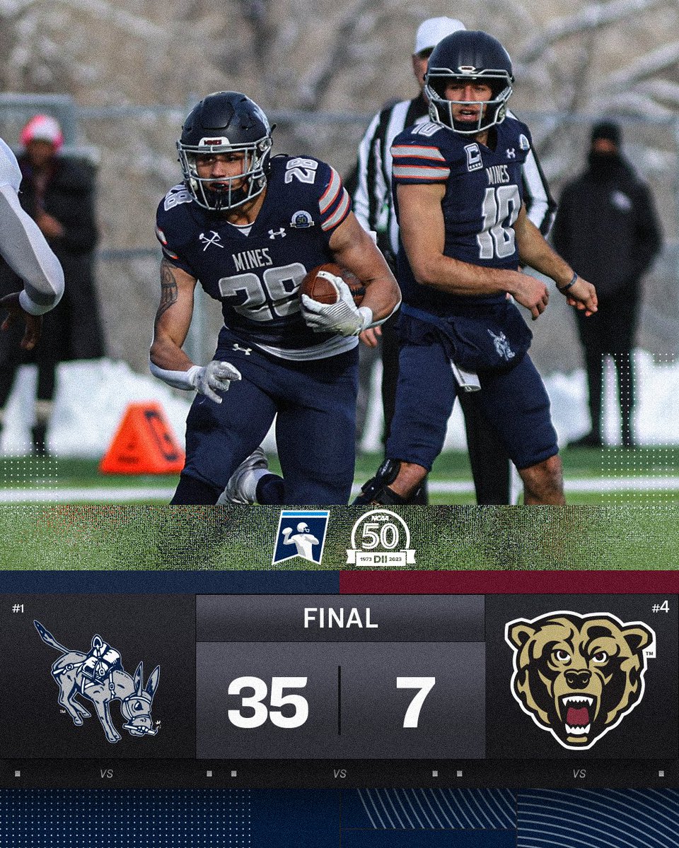 FINAL SCORE❗

<a href="/MinesFootball/">Mines Football</a> defeats Kutztown 35-7.

#MakeItYours | #D2FB