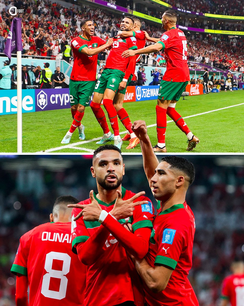 Il y a un an jour pour jour, le Maroc 🇲🇦 devenait 𝗹𝗮 𝗽𝗿𝗲𝗺𝗶𝗲̀𝗿𝗲 𝗻𝗮𝘁𝗶𝗼𝗻 𝗮𝗳𝗿𝗶𝗰𝗮𝗶𝗻𝗲 à se qualifier pour les demi-finales de la Coupe du monde. 🏆🌍 Les Lions de l'Atlas s'imposaient 1-0 face au Portugal de Cristiano Ronaldo grâce à un but de Youssef…