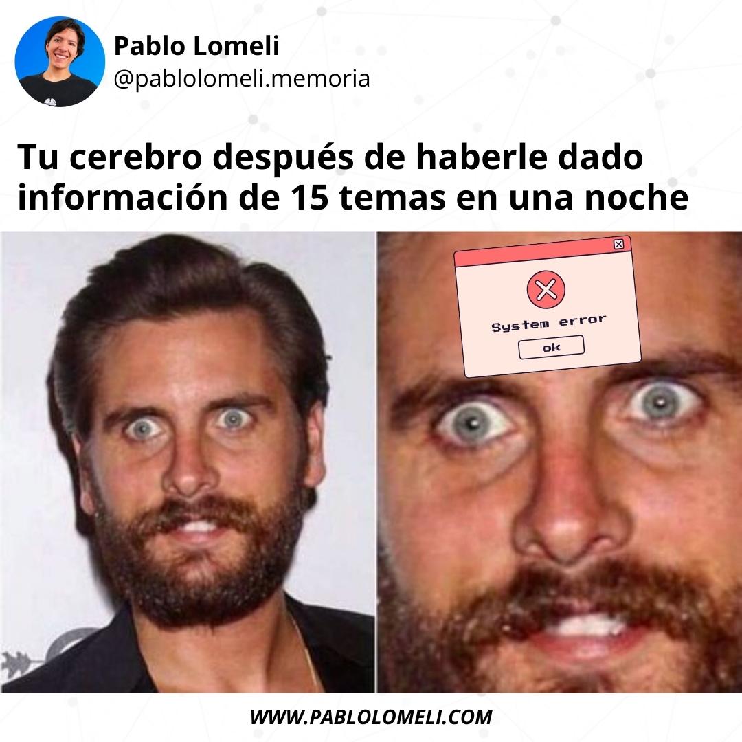 Trasnocharse = 💀

Estudiar bajo presión demasiada información es un pésimo hábito de estudio. La clave es avanzar un poco cada día o ante tiempos de urgencia, repartir varias horas de estudio a lo largo del día con varios descansos largos que te ayuden a recuperar energía.